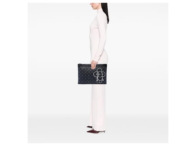 Pochette Louis Vuitton Monogram Eclipse Vivienne Apollo GM Nero - vista 6