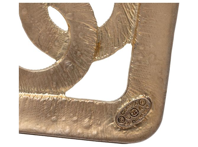 Spilla a Rombo Chanel CC placcata oro D'oro - vista 3