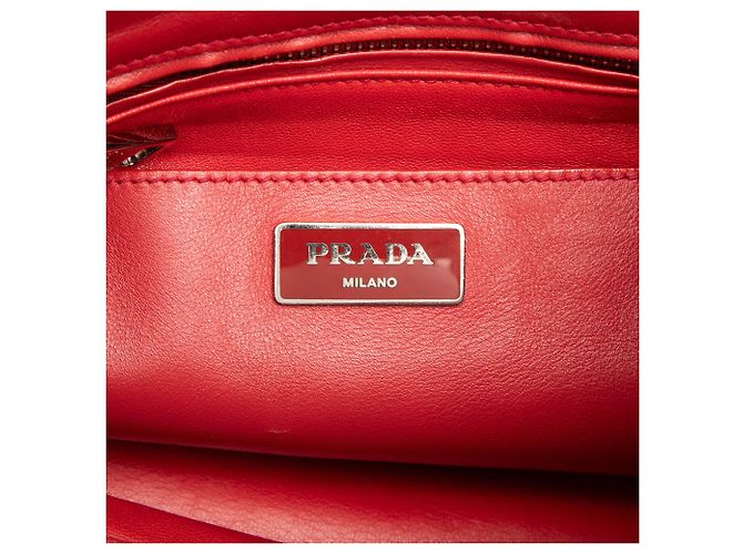 Blauer Prada Soft Calf Tassel Convertible Drawstring Bucket Bag Satchel - Ansicht 5