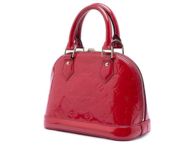 Borsa Louis Vuitton Monogram Vernis Alma BB rossa Rosso - vista 2