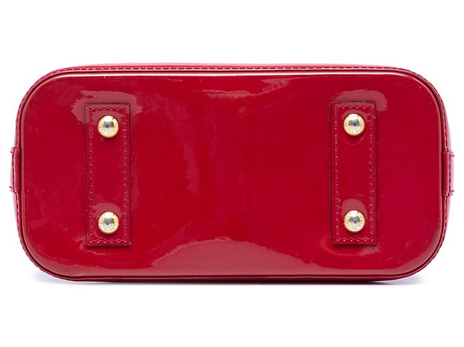 Borsa Louis Vuitton Monogram Vernis Alma BB rossa Rosso - vista 3