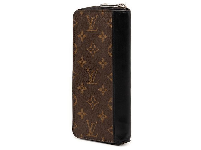 Cartera larga vertical zippy Louis Vuitton Monogram Macassar marrón Castaño - vista 2