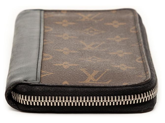 Cartera larga vertical zippy Louis Vuitton Monogram Macassar marrón Castaño - vista 3