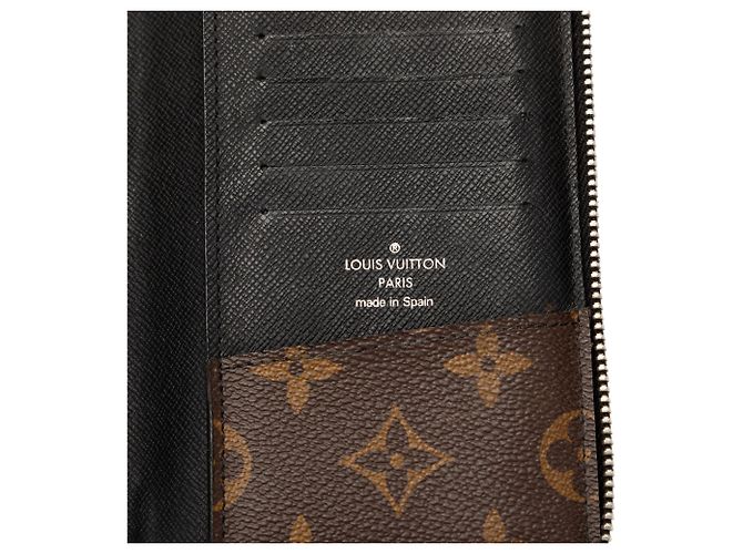 Cartera larga vertical zippy Louis Vuitton Monogram Macassar marrón Castaño - vista 6