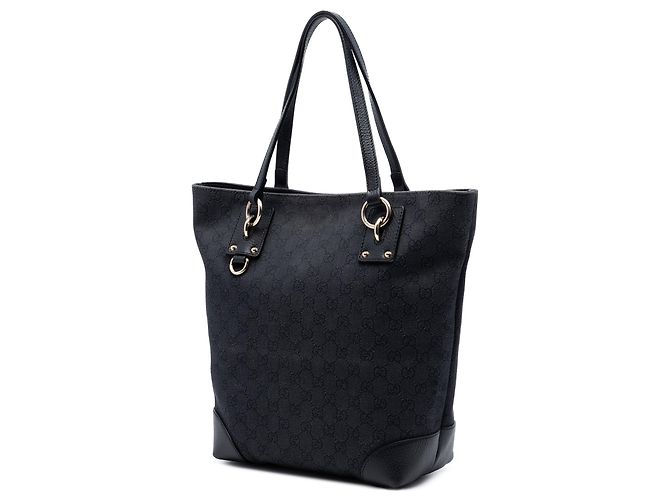 Tote in denim Gucci GG nero - vista 2