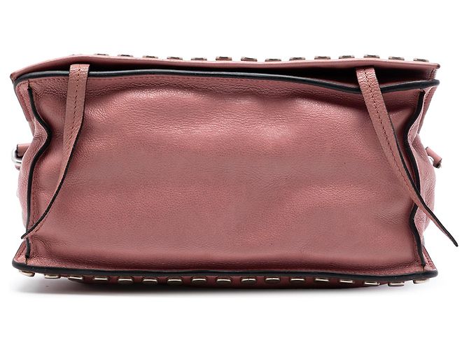 Borsa a tracolla Prada Glace Calfskin Studded Etiquette Flap rosa - vista 3
