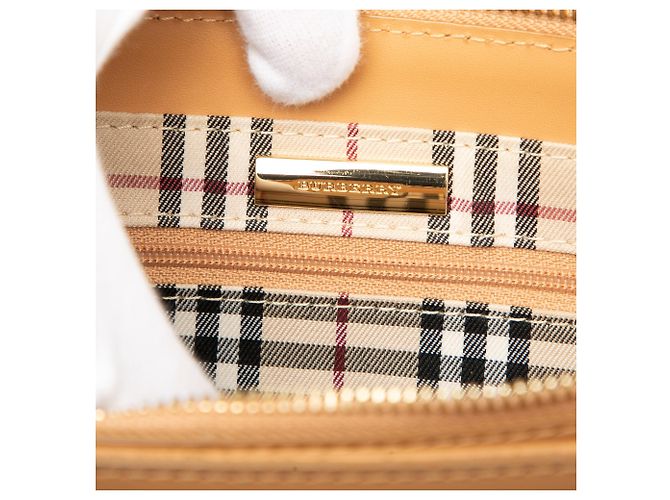 Tote in pelle marrone Burberry - vista 5