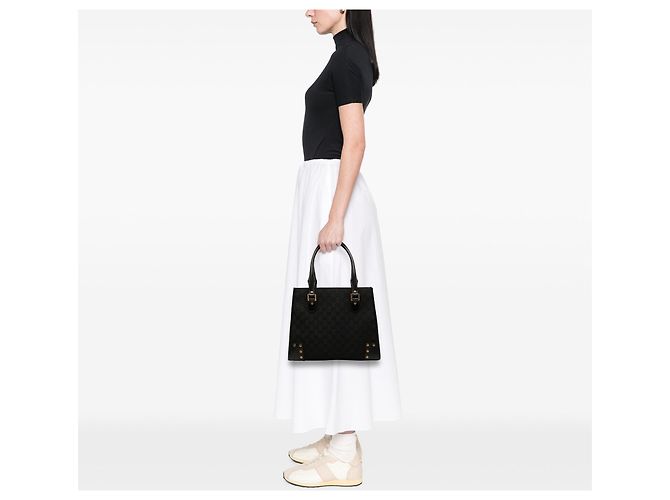 Tote Gucci GG Canvas Nailhead nero - vista 6