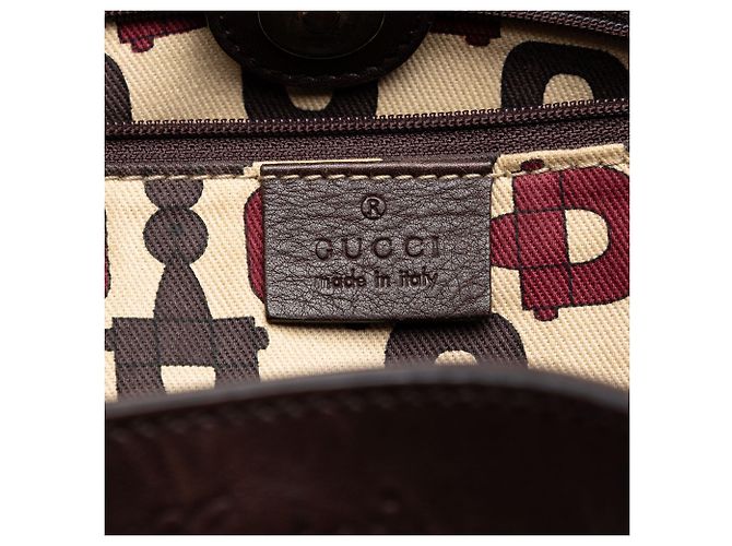 Tote Gucci Guccissima Abbey D Ring marrone - vista 5