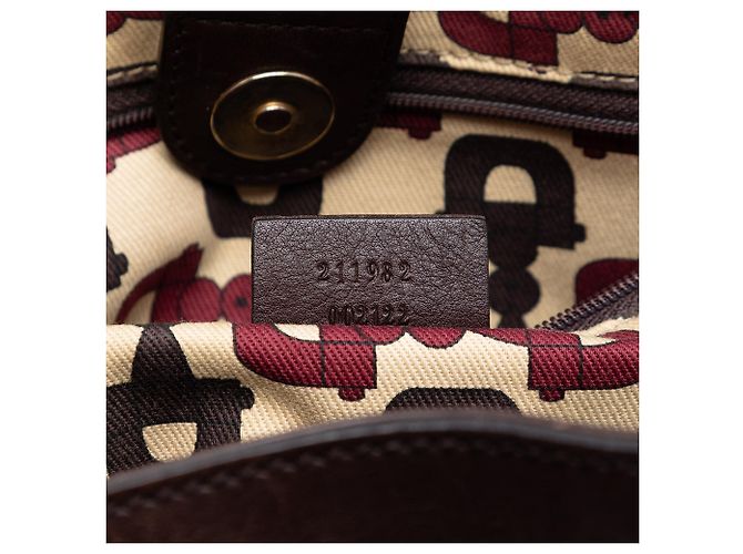 Tote Gucci Guccissima Abbey D Ring marrone - vista 6