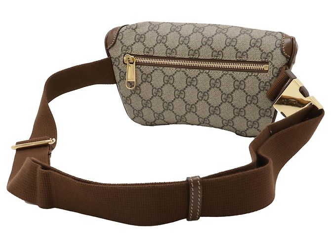 Borsa a tracolla Gucci GG Supreme Interlocking G beige - vista 2