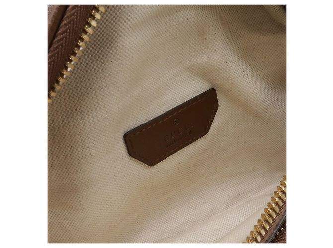 Borsa a tracolla Gucci GG Supreme Interlocking G beige - vista 4