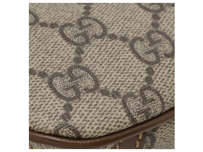 Borsa a tracolla Gucci GG Supreme Interlocking G beige - vista 7