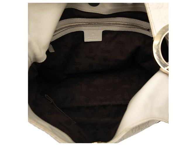 Borsa a tracolla bianca Gucci Guccissima Charlotte Bianco - vista 4