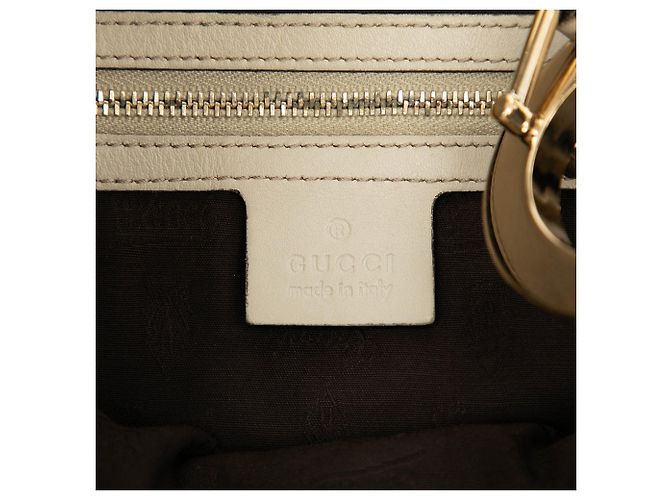 Borsa a tracolla bianca Gucci Guccissima Charlotte Bianco - vista 5