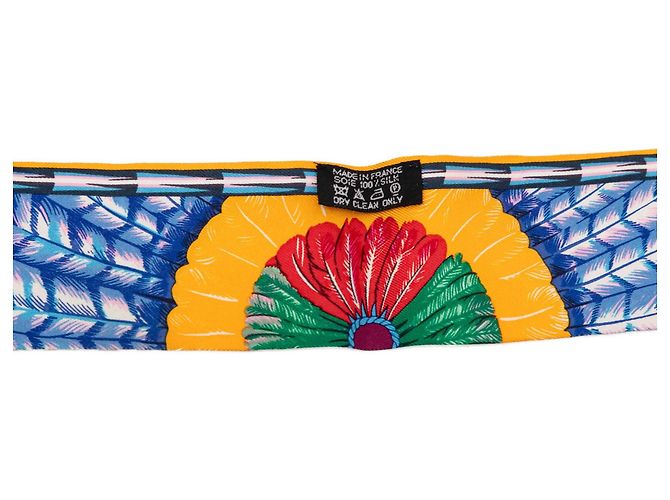 Foulard Twilly in seta Hermès Brazil Feather viola Porpora - vista 4