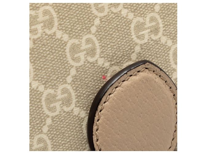 Beige Gucci Mini GG Supreme Interlocking G Crossbody - vista 6