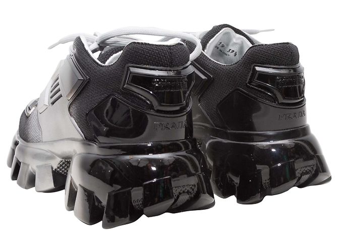 Sneakers Prada Cloudbust Chunky Low-Top Nere e Argento Taglia 39.5 Nero - vista 4