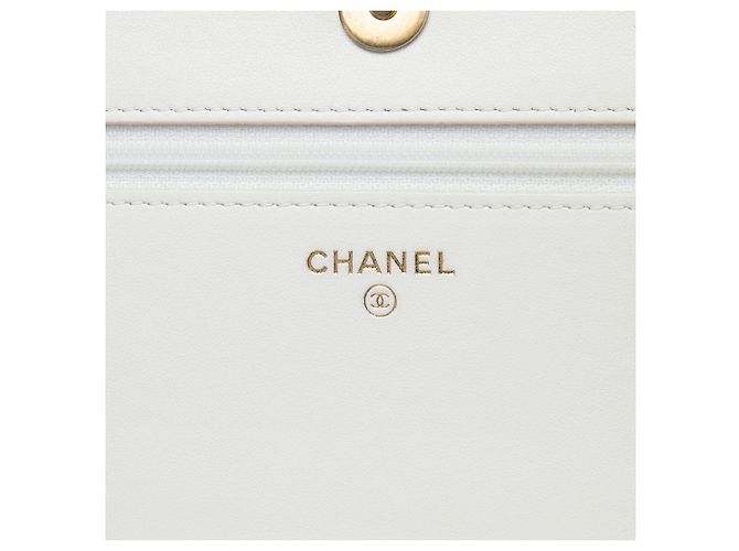 Borsa a tracolla con catena Boy Chanel in caviar trapuntato bianco - vista 5