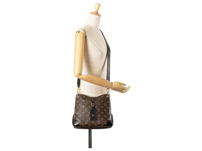 Borsa a tracolla Louis Vuitton Monogram Odeon PM marrone - vista 11
