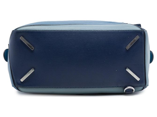 Blauer LOEWE Medium Tricolor Kalbsleder Puzzle Satchel - Ansicht 3