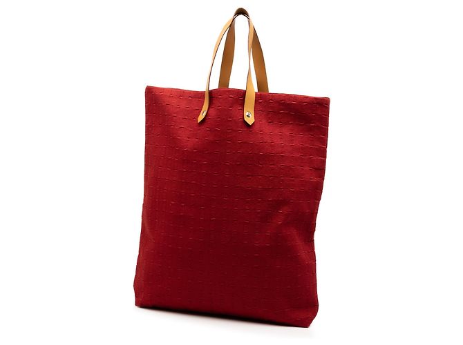 Borsa Tote Red Hermès Canvas Ahmedabad Cabas II GM Rosso - vista 2