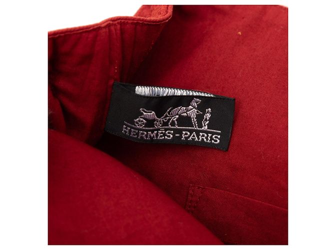 Borsa Tote Red Hermès Canvas Ahmedabad Cabas II GM Rosso - vista 5