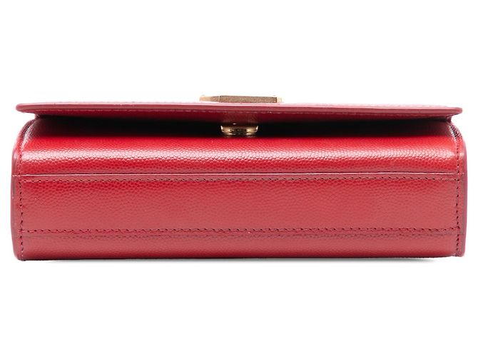 Borsa a tracolla Kate in pelle piccola con monogramma rosso Saint Laurent - vista 3
