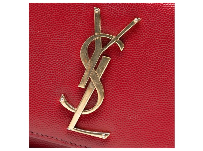 Borsa a tracolla Kate in pelle piccola con monogramma rosso Saint Laurent - vista 6