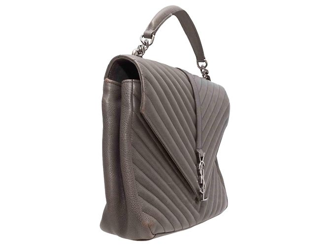 Borsa Saint Laurent Lou Lou Matelasse grigia Grigio - vista 2