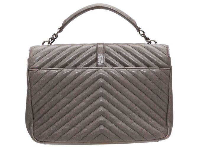 Borsa Saint Laurent Lou Lou Matelasse grigia Grigio - vista 3