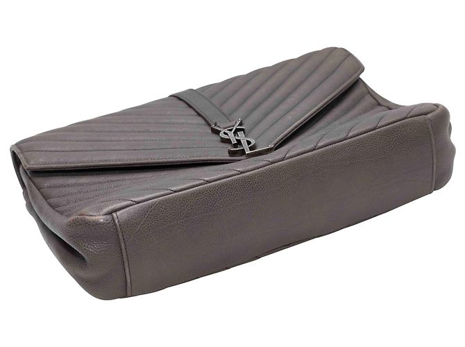 Borsa Saint Laurent Lou Lou Matelasse grigia Grigio - vista 4