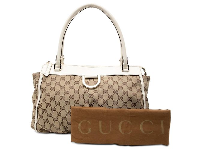 Abbey GG Canvas D Ring Tote in Beige Gucci - Ansicht 8