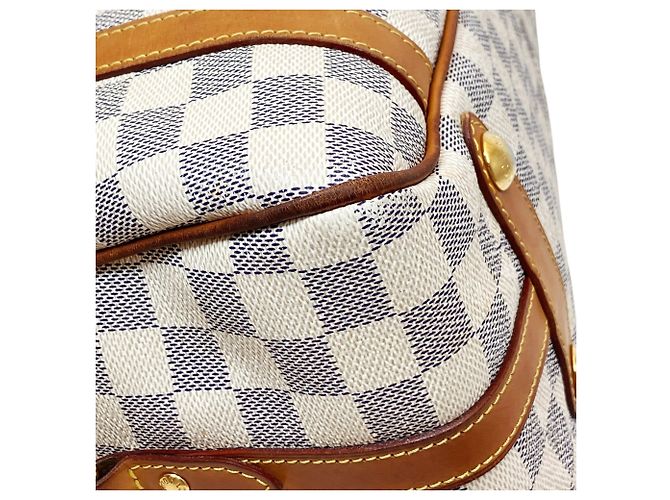 Borsa Tote Louis Vuitton Damier Azur Streza PM Bianco - vista 5