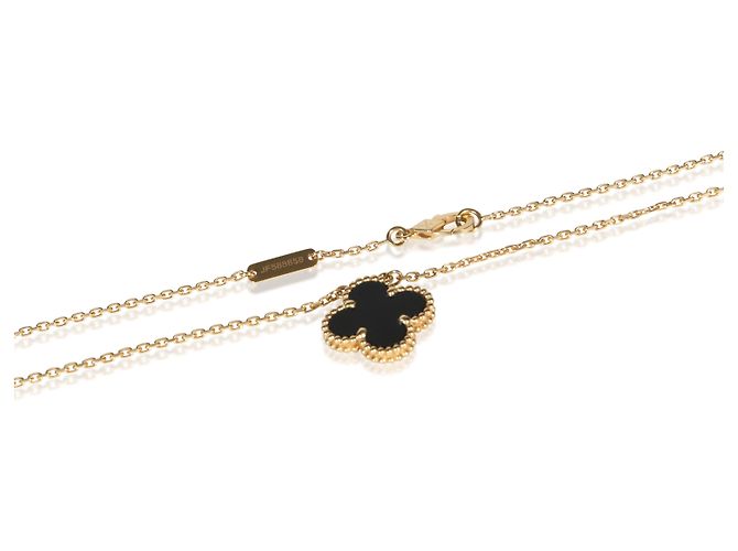 Pendente Vintage Alhambra in oro giallo e onice Van Cleef & Arpels - vista 2
