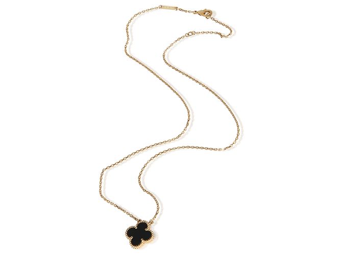 Pendente Vintage Alhambra in oro giallo e onice Van Cleef & Arpels - vista 3