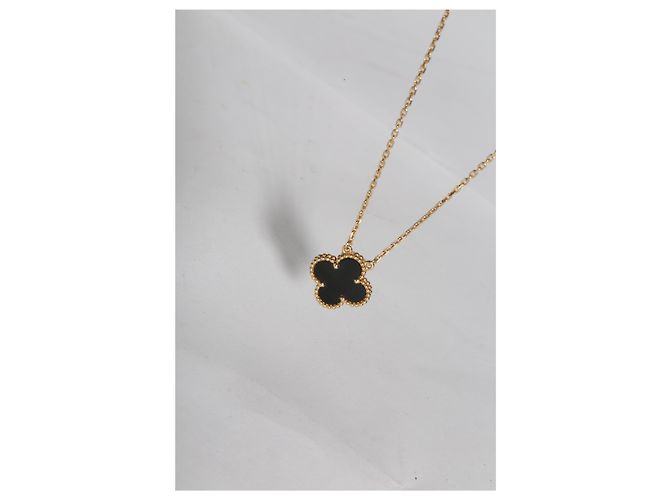 Pendente Vintage Alhambra in oro giallo e onice Van Cleef & Arpels - vista 5