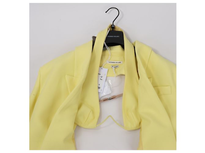 Autre Marque Gelber Alessandro Vigilante Blazer mit passendem Bra Top, Größe 44/40 IT - Ansicht 11
