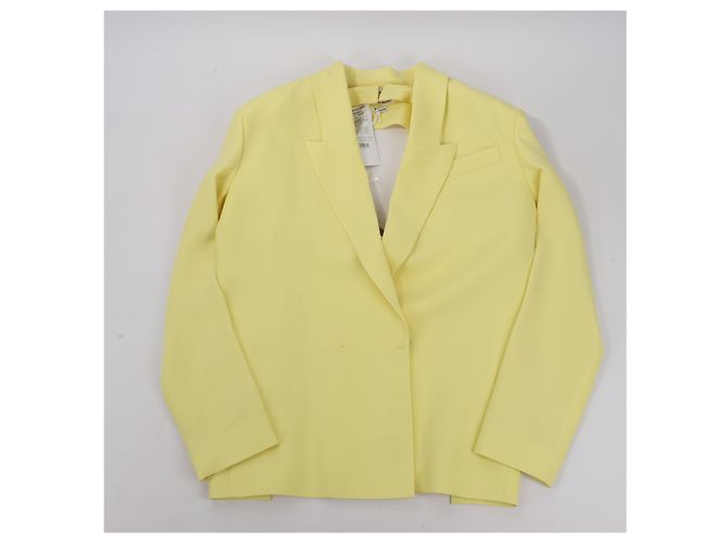 Autre Marque Gelber Alessandro Vigilante Blazer mit passendem Bra Top, Größe 44/40 IT - Ansicht 2
