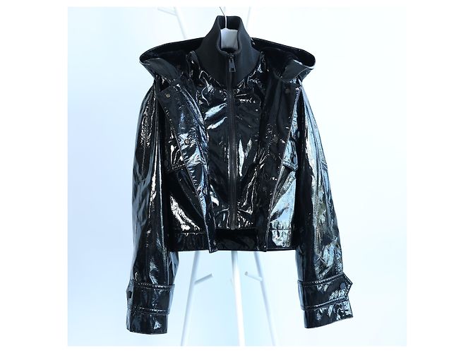 Giacca lucida Dondup in nero, 42 IT - vista 3