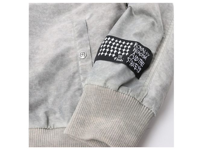 Autre Marque Ksubi Royalty Bomber Overdye Earth Jacke in Grau, M - Ansicht 13