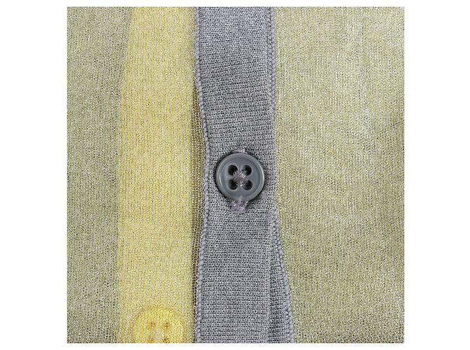 Chemise à manches longues DIESEL avec détails Lurex, Jaune, Taille S - vue 10