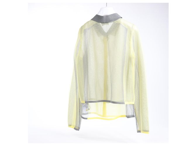 Chemise à manches longues DIESEL avec détails Lurex, Jaune, Taille S - vue 3