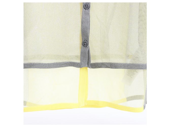 Chemise à manches longues DIESEL avec détails Lurex, Jaune, Taille S - vue 6