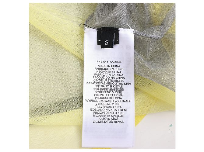 Chemise à manches longues DIESEL avec détails Lurex, Jaune, Taille S - vue 7