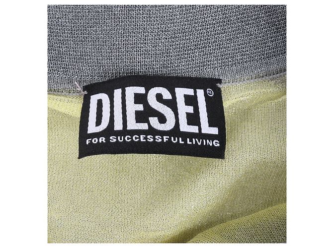 Chemise à manches longues DIESEL avec détails Lurex, Jaune, Taille S - vue 8