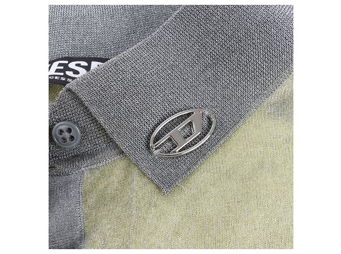 Chemise à manches longues DIESEL avec détails Lurex, Jaune, Taille S - vue 9