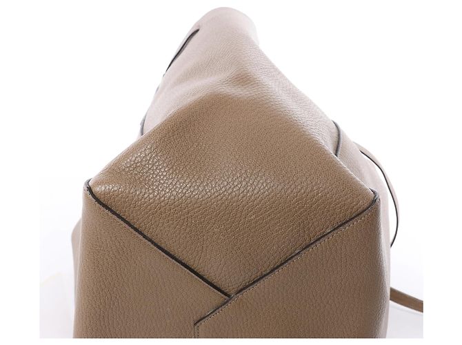 Céline Borsa a tracolla in pelle Celine Cabas Phantom Small Taupe Marrone - vista 10