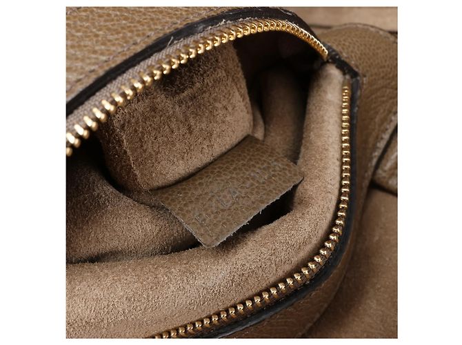 Céline Borsa a tracolla in pelle Celine Cabas Phantom Small Taupe Marrone - vista 14