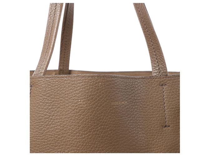 Céline Borsa a tracolla in pelle Celine Cabas Phantom Small Taupe Marrone - vista 2